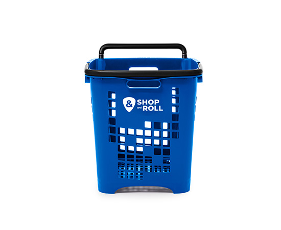 Cesta de la compra con ruedas 45 litros