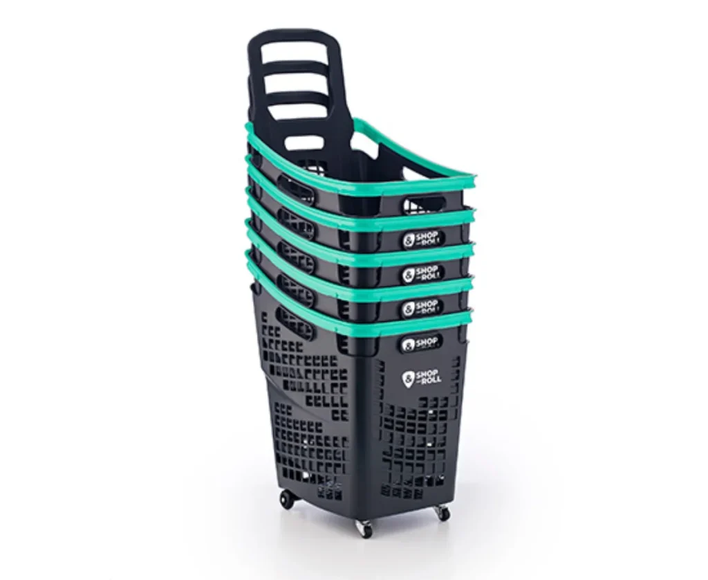 Cesta de la compra con ruedas 65 litros