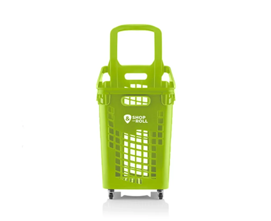 Cesta de la compra con ruedas 65 litros