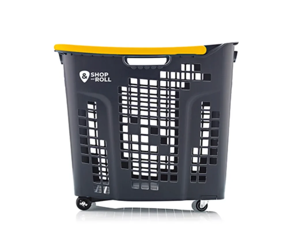 Cesta de la compra con ruedas 80 litros
