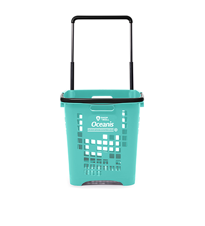 Cesta de la compra con ruedas 45 litros
